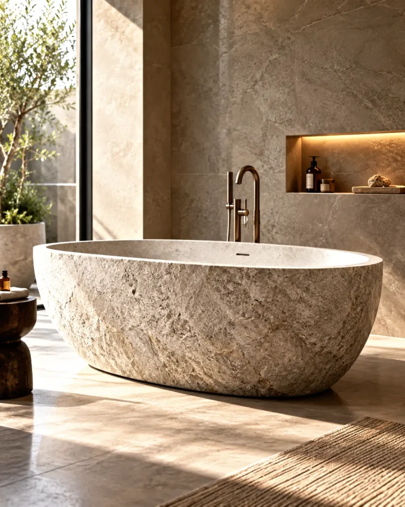 Quarry Stone-Effect Bathtub